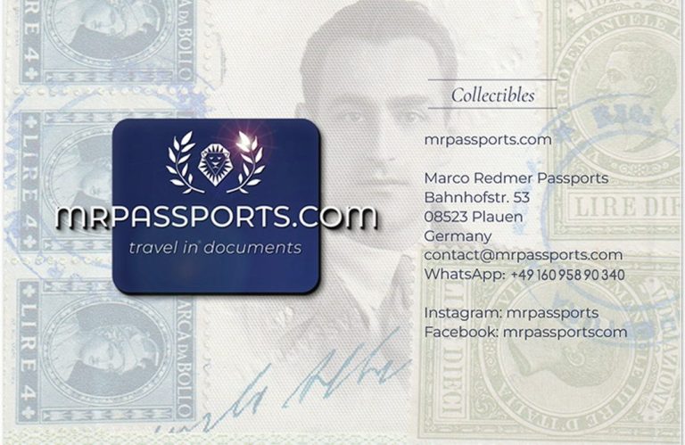 business card "mrpassports.com"
